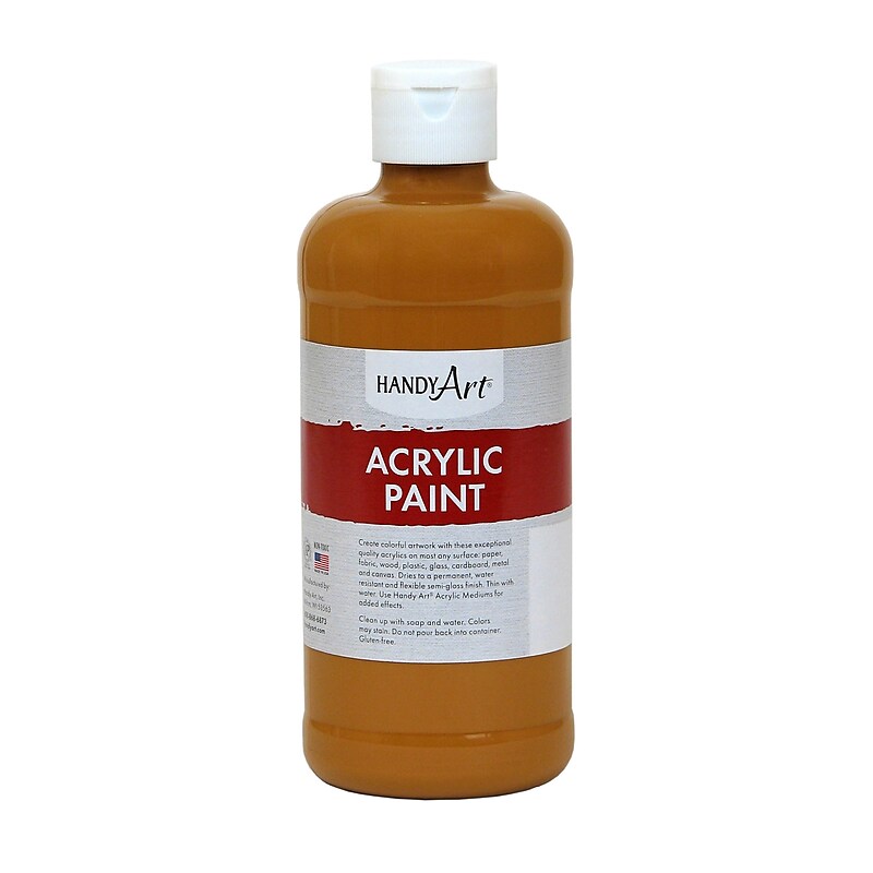 Handy Art® Student Acrylic Paint, Raw Sienna, Certified AP Non-Toxic & Gluten-Free, 16oz (RCP101093) image 1