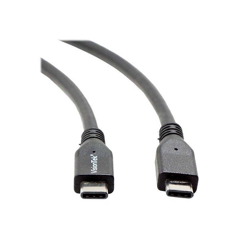 VisionTek® 900825 10 Gbps USB-C Male to Male Data Transfer Cable, 1 m image 1