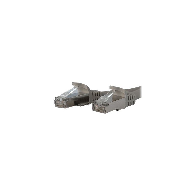 StarTech 1' Snagless Molded Cat6a STP Patch Cable, Gray image 1