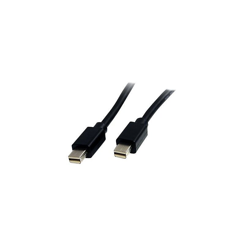 StarTech 3' Mini DisplayPort Male to Mini DisplayPort 1.2 Male Video Cable Adapter, Black image 1