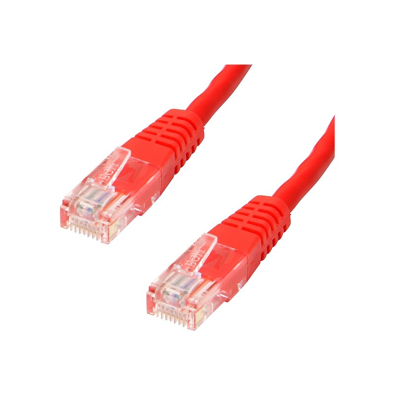 StarTech Cat 5e UTP Molded Patch Cable, Red, 6' image 1