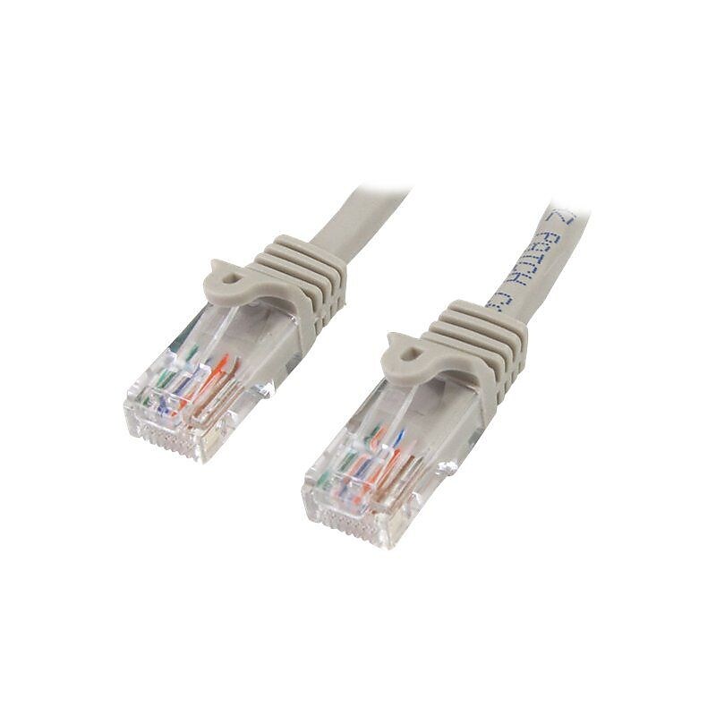 StarTech Cat 5e UTP Snagless Patch Cable, Gray, 1' image 1