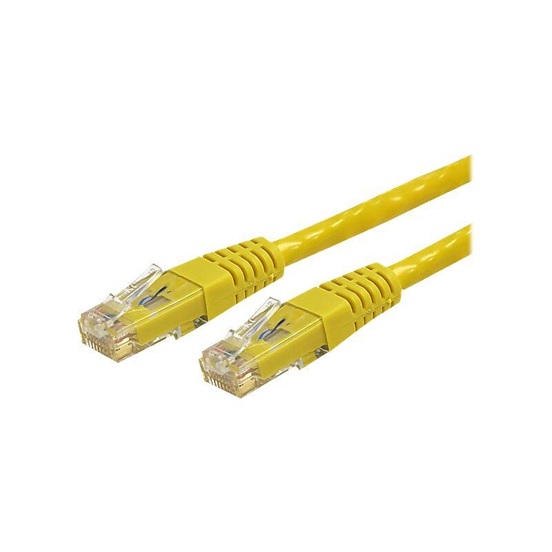 StarTech Cat 6 UTP Molded Patch Cable, Yellow, 10' image 1