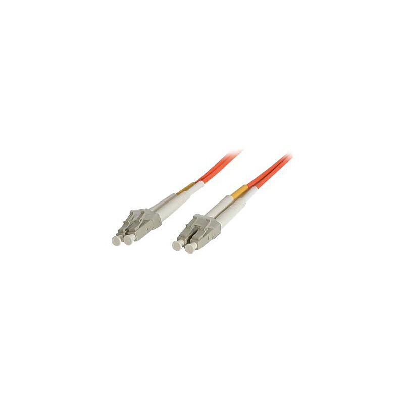 StarTech 32.8' LC Male to LC Male Multi Mode Duplex Fiber Patch Cable, Orange image 1