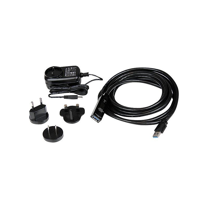 StarTech 9.8' USB 3.0 Male to Female Extension Cable, Black image 1