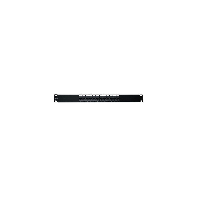 4XEM™ Steel 12 Port CAT5E Rackmount Patch Panel, Black (4XRMC5EPP12) image 1