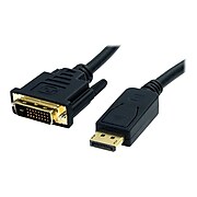 4XEM™ 6' DisplayPort to DVI-D Dual Link Male/Male Video Cable, Black