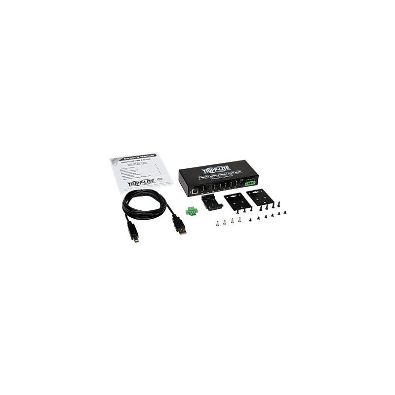 Tripp Lite Type-A USB Male/Female Rugged Industrial Hi-Speed Hub, Black (U223-007-IND) image 1