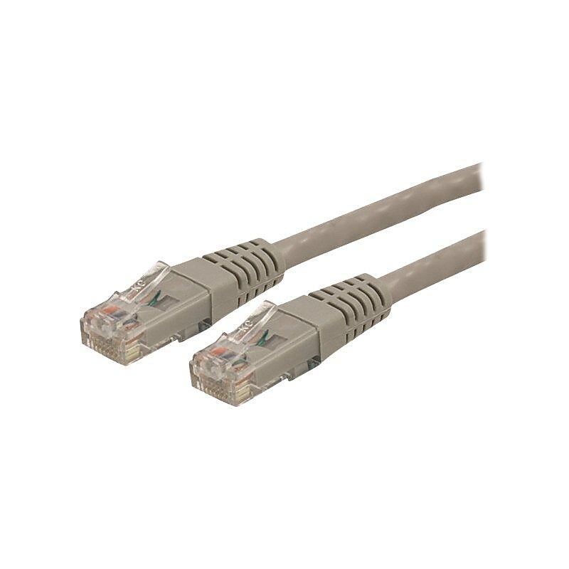 StarTech Cat 6 UTP Molded Patch Cable, Gray, 20' image 1