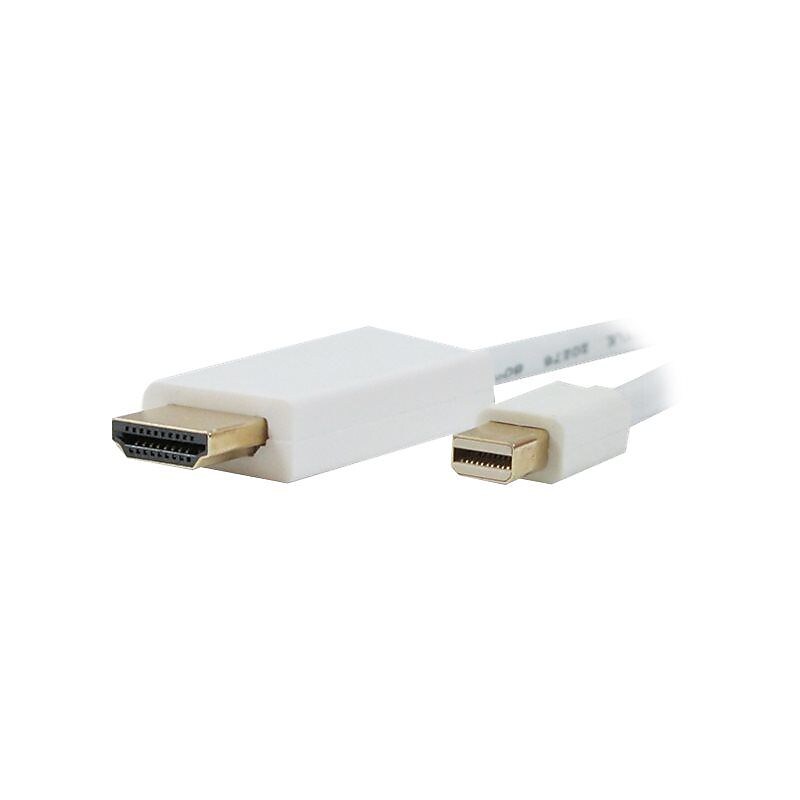Comprehensive MDP-HD-15ST 15' Mini DisplayPort/HDMI Audio/Video Cable, Snow White image 1