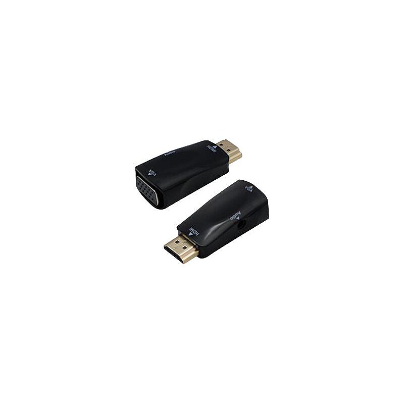 AddOn  HDMI Male to VGA Female Active Adapter, Black image 1