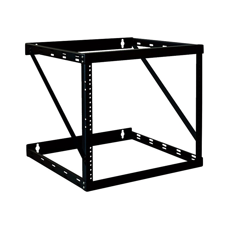 Tripp Lite SmartRack 12U Wall Mount Heavy-Duty Low-Profile 2-Post Open Frame Rack, Black (SRWO12UHD) image 1