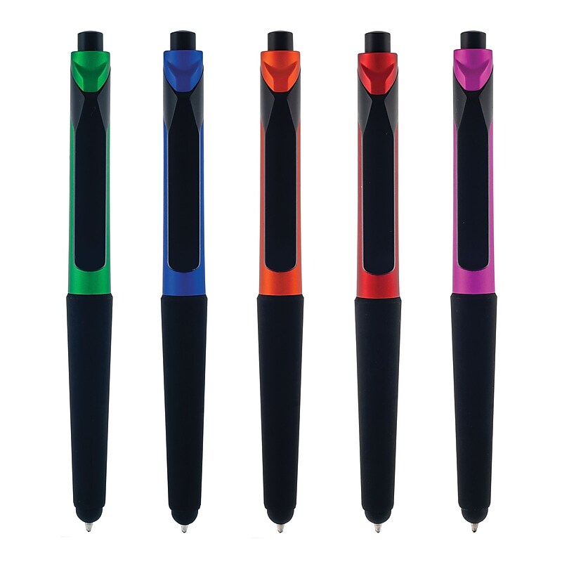 Monteverde One Touch Ballpoint Pen with Front Stylus, Assorted Colors, 12 pack (MV36170) image 1
