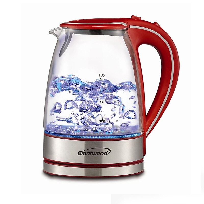 Brentwood KT-1900R 1.7L Tea Kettle, Red (93591210M) image 1