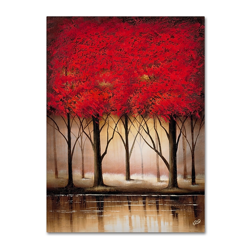 Trademark Fine Art Rio 'Serenade in Red' Canvas Art 18x24 Inches image 1