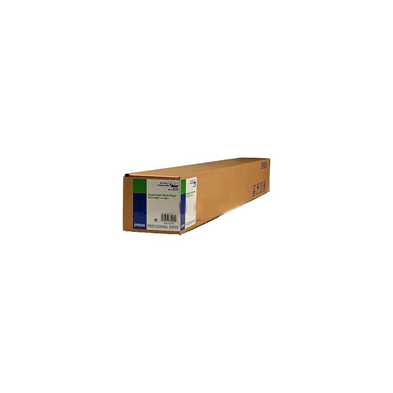 Epson ® Singleweight Matte Paper, 36" x 131.7', Bright White, 1 Roll (S041854) image 1