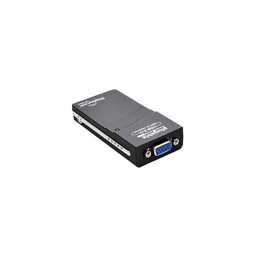 Plugable USBVGA165 USB 2.0 External Graphic Adapter, Black Staples