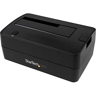 StarTech 2.5"/3.5" USB 3.1 External SATA Hard Drive Enclosure, SSD & HDD, Black (SDOCKU313)