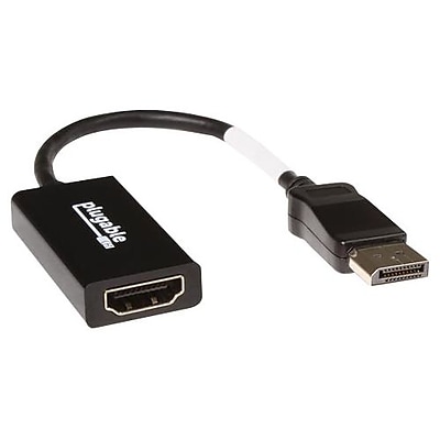Plugable DP-HDMI 0.66' DisplayPort/HDMI Audio/Video Cable, Black