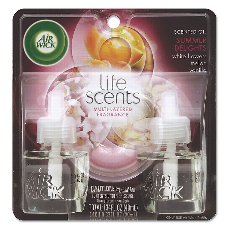 Air Wick® Life Scents Scented Oil Refills, Summer Delights, 0.67 Oz, 2/pack, 6 Pack/ctn image 1