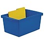 Storex Stackable Storage Bin, 8.25" x 11.875" x 16.75", 22 Qt., Assorted Colors, 6/Pack (STX61515U06C)~#|#~m003148588_sc7