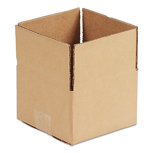 Shop Staples for 6 " x 4 " x 4 " Shipping Boxes, Brown, 25/Bundle (644)