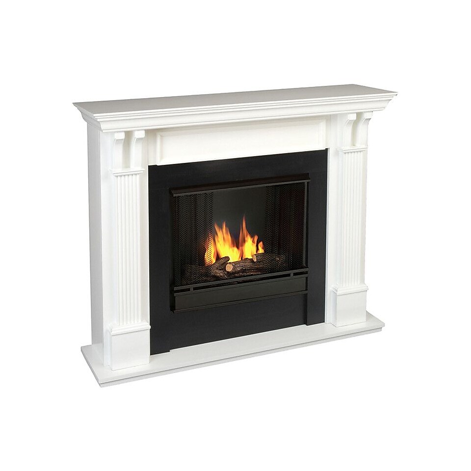 Real Flame Ashley Gel Fuel Fireplace; White