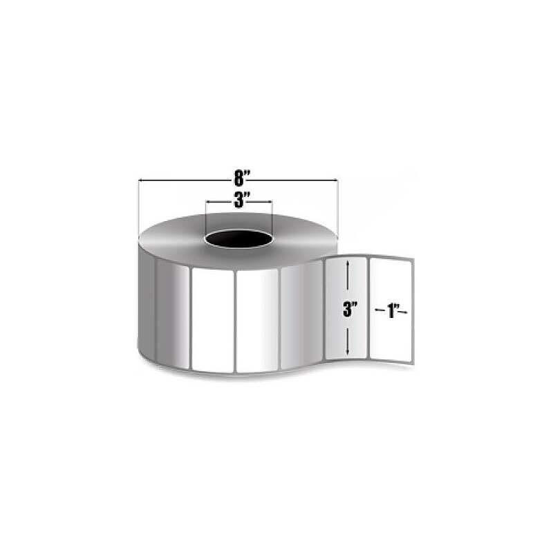 Zebra Technologies® 10011702 Z-Ultimate 3000T Thermal Label, 1"(L) x 3"(W) image 1