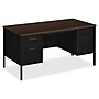 HON Metro Classic 60"W Double Pedestal Desk, Mocha/Black (HONP3262MOP)~#|#~m003170236_sc7