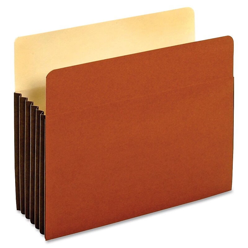 Pendaflex  Recycled Heavy Duty Reinforced File Pocket, 5 1/4" Expansion, Letter Size, Brown, 10/Box (63274)) image 1
