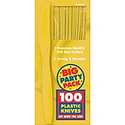 Amscan Big Party Pack Mid-Weight Knife, Sunshine Yellow, 3/Pack, 100 Per Pack (43603.09)