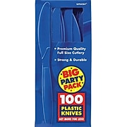 Amscan Big Party Pack Mid-Weight Knife, Royal Blue, 3/Pack, 100 Per Pack (43603.105)