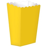 Amscan Paper Popcorn Boxes; 5.25"H x 2.5"W, Yellow, 12/Pack, 5 Per Pack (370221.09)