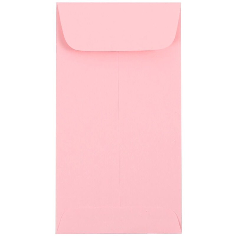 JAM Paper #7 Coin Business Envelopes, 3.5 x 6.5, Baby Pink, Bulk 1000/Carton (1526773C) image 1