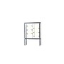 Ghent Challenger 48"W x 66"H x 16"D Floor Case, Plaque Back, Satin Natural Finish, Aluminum Legs~#|#~m003187471_sc7