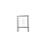 Ghent Challenger 48"W x 66"H x 16"D Floor Case, White Back, Satin Natural Finish, Aluminum Legs~#|#~m003187473_sc7