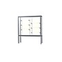Ghent Challenger 60"W x 66"H x 16"D Floor Case, Plaque Back, Satin Natural Finish, Aluminum Legs~#|#~m003187477_sc7