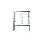 Ghent Challenger 60"W x 66"H x 16"D Floor Case, White Back, Satin Natural Finish, Aluminum Legs~#|#~m003187479_sc7