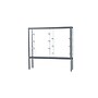 Ghent Challenger 72"W x 66"H x 16"D Floor Case, White Back, Satin Natural Finish, Aluminum Legs~#|#~m003187485_sc7