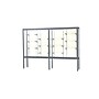 Ghent Challenger 96"W x 66"H x 16"D Floor Case, Plaque Back, Satin Natural Finish, Aluminum Legs~#|#~m003187489_sc7
