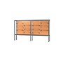 Ghent Challenger 120"W x 66"H x 16"D Floor Case, Cork Back, Satin Natural Finish, Aluminum Legs~#|#~m003187493_sc7