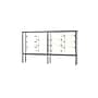Ghent Challenger 120"W x 66"H x 16"D Floor Case, Plaque Back, Satin Natural Finish, Aluminum Legs~#|#~m003187495_sc7