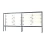 Ghent Challenger 144"W x 66"H x 16"D Floor Case, Plaque Back, Satin Natural Finish, Aluminum Legs~#|#~m003187501_sc7