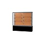 Ghent Challenger 72"W x 66"H x 16"D Floor Case, Cork Back, Satin Natural Fin, Black Laminate Base~#|#~m003187517_sc7