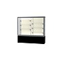 Ghent Challenger 72"W x 66"H x 16"D Floor Case, Plaque Back, Satin Natural Fin, Blk Laminate Base~#|#~m003187519_sc7