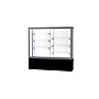 Ghent Challenger 72"W x 66"H x 16"D Floor Case, White Back, Satin Natural Fin, Black Laminate Base~#|#~m003187521_sc7