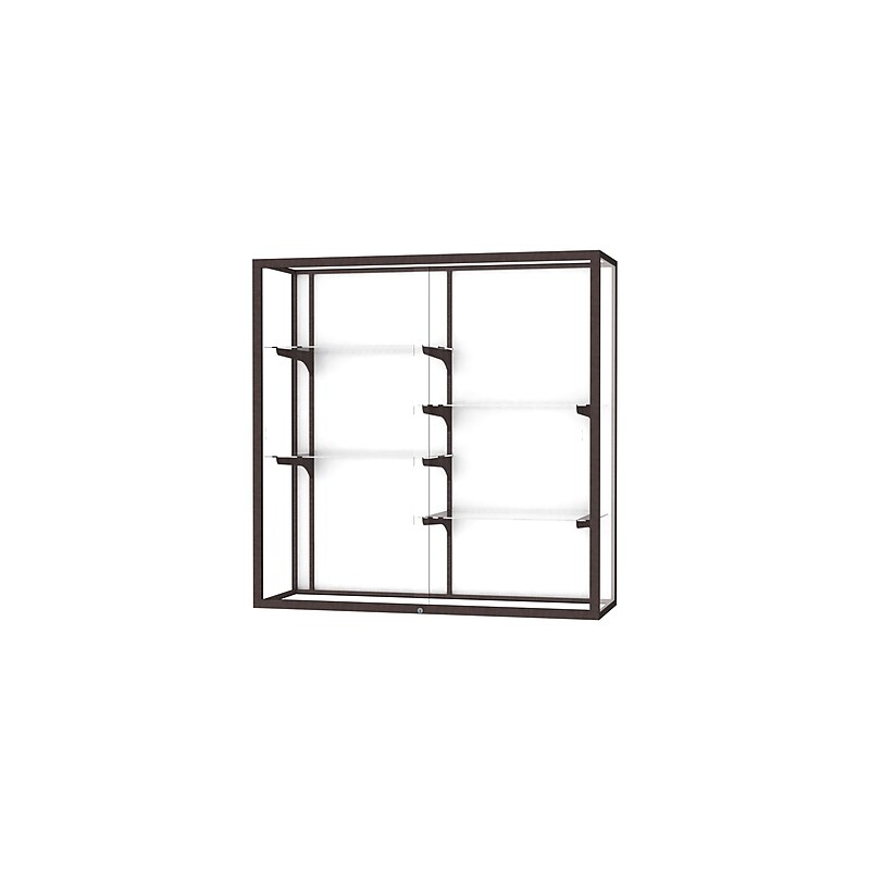 Ghent Champion 48"W x 48"H x 16"D Wall Case, Dk. Bronze Finish image 1