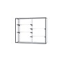 Ghent Champion 60"W x 48"H x 16"D Wall Case, White Back w/ Satin Finish~#|#~m003187568_sc7