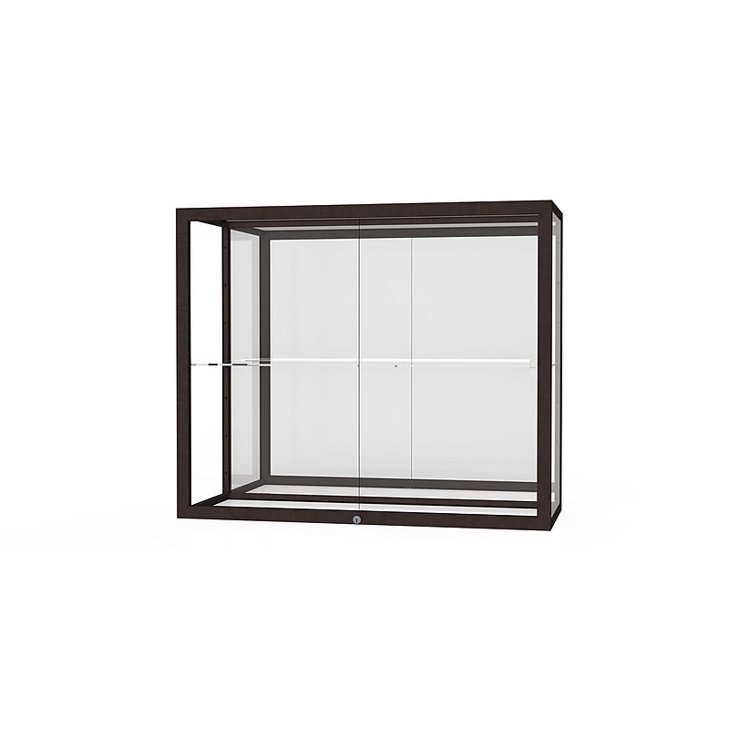 Ghent Champion 36"W x 30"H x 14"D Wall Case, Mirror Back, Dk. Bronze Finish image 1
