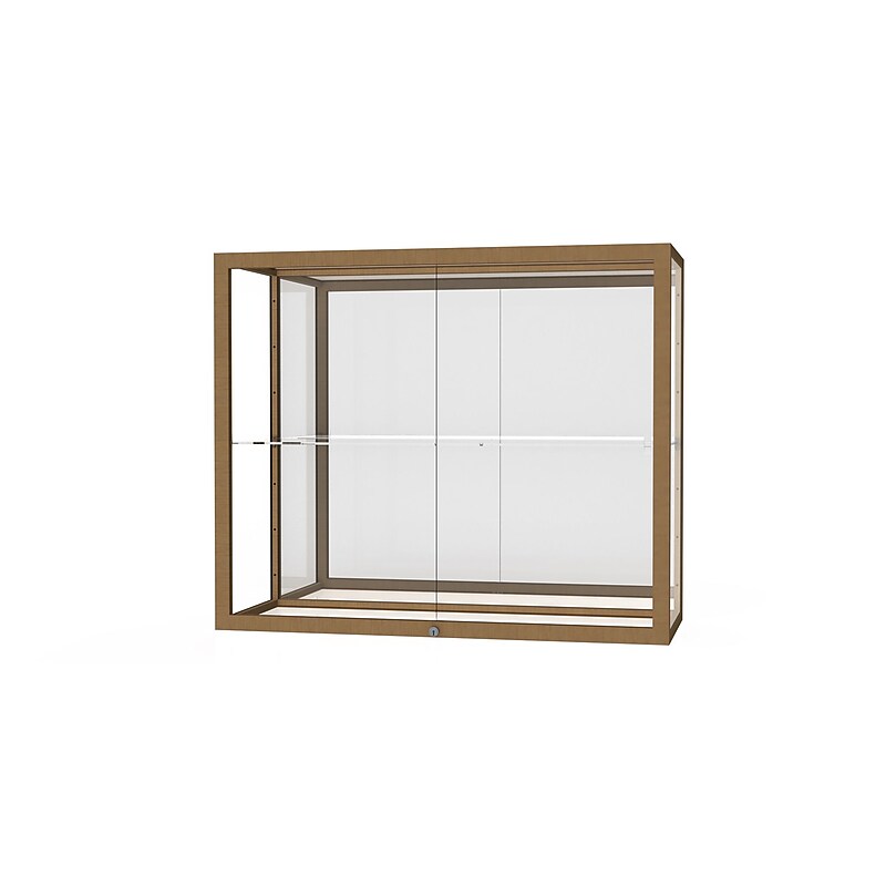 Ghent Champion 36"W x 30"H x 14"D Wall Case, Mirror Back, Champagne Finish image 1